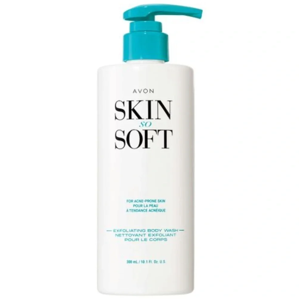 *AVON* Skin So Soft Exfoliating Acne-Prone Skin Body Wash 10.1 fl. oz.